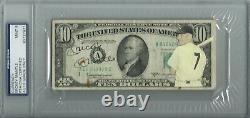 1/1 MICKEY MANTLE $1 Dollar Bill Auto Signed MINT 9 PSA DNA Slabbed Currency
