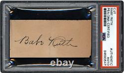 1930 Babe Ruth Signed/Autographed Cut Sheet withProvenance Slabbed PSA/DNA 170324