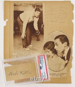 1930 Babe Ruth Signed/Autographed Cut Sheet withProvenance Slabbed PSA/DNA 170324