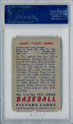 1951 Bowman #2 YOGI BERRA Signed Auto Slabbed Card Red Flip NY Yankees PSA/DNA