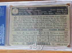 1952 Topps #1 Andy Pafko ROOKIE CARD RC SIGNED AUTO AUTOGRAPH PSA/DNA Slabbed