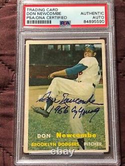 1957 Topps DON NEWCOMBE auto PSA DNA CERTIFIED slabbed signed card CY