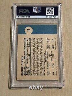 1961 Fleer Basketball #17 Richie Guerin Signed Auto Rookie Rc Card Psa/dna Slab