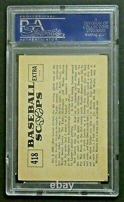 1961 Nu-Card Scoops Don Larsen #418 Signed Auto PSA/DNA Certified and Slabbed