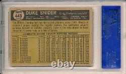 1961 Topps DUKE SNIDER 443 Signed Auto Slabbed Card Red Flip Dodgers HOF PSA/DNA