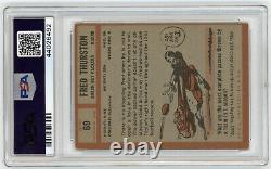 1962 PACKERS Fuzzy Thurston signed ROOKIE card Topps #69 PSA/DNA Slab AUTO RC