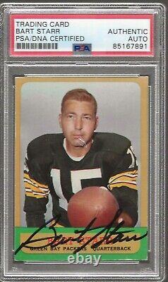1963 Topps #86 Bart Starr Green Bay Packers PSA/DNA Signed Auto Autograph