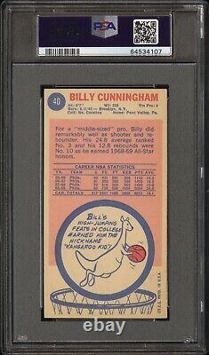 1969-70 Topps Billy Cunningham Auto (Signature) PSA DNA Rookie Slabbed