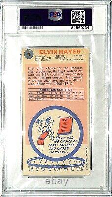 1969-70 Topps ELVIN HAYES Signed Auto Rockets Card #75 Graded PSA/DNA 10 SLABBED
