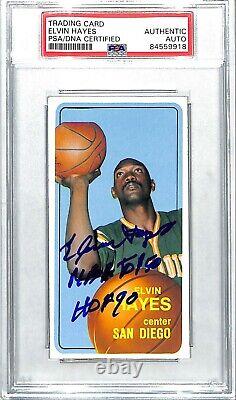 1970-71 Topps ELVIN HAYES Signed Autographed Rockets Card #70 PSA/DNA SLABBED