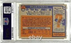1976 Topps ED Too Tall JONES Signed Cowboys RC Card Auto Graded PSA/DNA 10 Slab