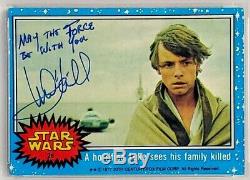 1977 STAR WARS MARK HAMILL Signed May The Force Be With You Card PSA/DNA SLAB