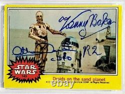 1977 Star Wars ANTHONY DANIELS & KENNY BAKER Signed Card #143 SLABBED PSA/DNA