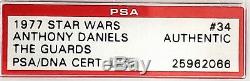 1977 TOPPS ANTHONY DANIELS Signed C3-PO Card SLABBED PSA/DNA #25962066