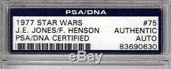 1977 Topps JAMES EARL JONES & F HENSON Signed Darth Vader Card SLABBED PSA/DNA
