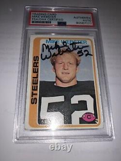 1978 Topps Mike Webster Signed Card PSA/DNA Slabbed Pittsburgh Steelers