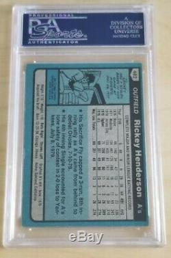 1980 Topps Rickey Henderson #482 Auto Autographed PSA/DNA Slabbed RC Signed