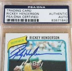 1980 Topps Rickey Henderson #482 Auto Autographed PSA/DNA Slabbed RC Signed 6.5