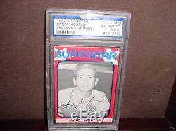 1982 SANDY KOUFAX superstar signed AUTO baseball CARD PSA/DNA SLABBED #63