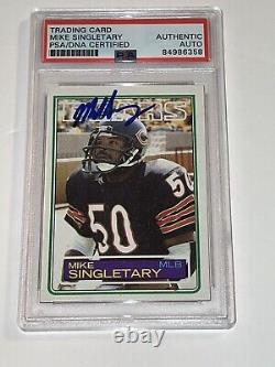 1983 topps mike singletary PSA/DNA Slabbed hof signed rc rookie auto autographed