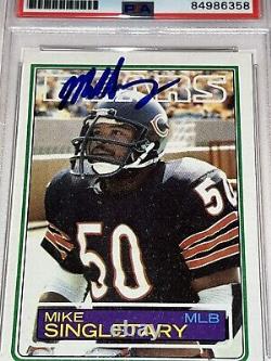 1983 topps mike singletary PSA/DNA Slabbed hof signed rc rookie auto autographed