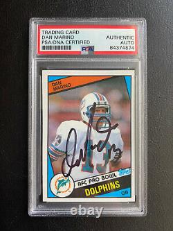 1984 Topps Dan Marino Rookie Autographed Auto PSA/DNA Slabbed Card