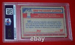 1985 Topps WWF WWE Greg Hammer Valentine Signed RC Rookie Card #9 PSA/DNA Slab