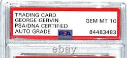 1986-87 Fleer GEORGE GERVIN Signed Auto Bulls Card 36 Graded PSA/DNA 10 GEM SLAB