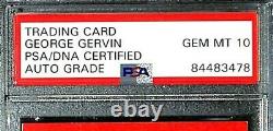 1986-87 Fleer GEORGE GERVIN Signed Auto Bulls Card 36 Graded PSA/DNA 10 GEM SLAB