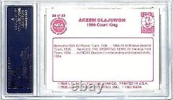 1986 Star AKEEM OLAJUWON Signed Auto Rockets Rookie Card #25 PSA/DNA Slabbed