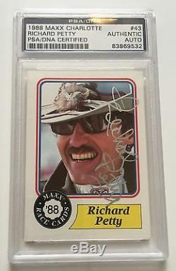 1988 MAXX Richard Petty Signed Auto Rookie RC Trading Card PSA/DNA Slabbed