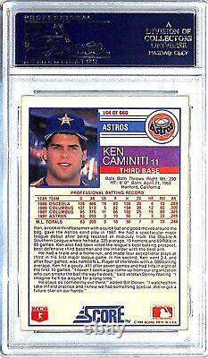 1988 Score KEN CAMINITI Signed Auto Astros Rookie Card #164 PSA/DNA Slabbed
