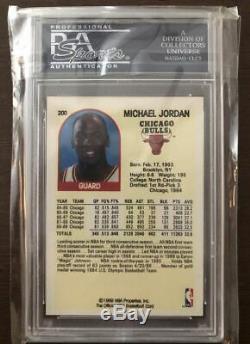 1989 NBA Hoops Michael Jordan Signed Card Autograph PSA/DNA Auto Bulls SLABBED