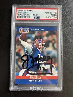 1990 Pro Set JIM KELLY #40 Autographed Auto PSA/DNA Slabbed Card #2