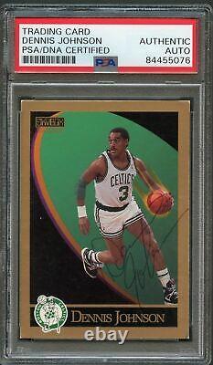1990 Skybox #16 Dennis Johnson Signed Card AUTO PSA/DNA Slabbed Celtics