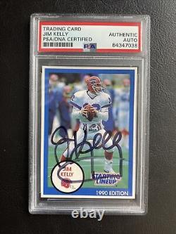 1990 Starting Lineup JIM KELLY Autographed Auto PSA/DNA Slabbed Card