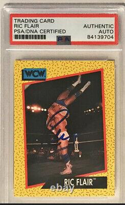 1991 Impel WCW WWE WWF Ric Flair Signed Trading Card #42 PSA/DNA Slabbed