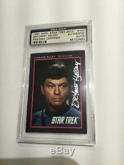 1991 Paramont Signed PSA/DNA Slabbed Star Trek Card Deforest Kelley