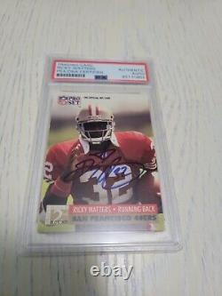 1991 Pro Set Ricky Watters Autographed Rookie Card RC PSA/DNA Slabbed Auto 49ers