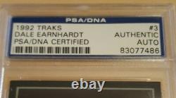 1991 Traks Dale Earnhardt Signed Autographed Card #3 Psa Dna Slabbed Auto