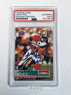 1995 Skybox Impact Jerry Rice Signed Auto Card PSA DNA Slabbed 49ers