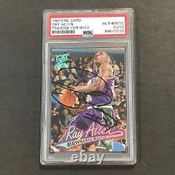 1996-97 Fleer Ultra #60 RAY ALLEN Signed Card AUTO PSA/DNA Slabbed RC