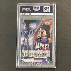 1996-97 Fleer Ultra #60 RAY ALLEN Signed Card AUTO PSA/DNA Slabbed RC