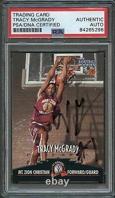 1997 Score Board #48 Tracy McGrady Signed Card AUTO PSA/DNA Slabbed RC