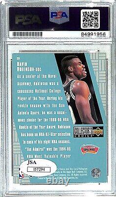 1997 UD Collectors Choice DAVID ROBINSON Signed Auto Card #R24 PSA/DNA SLABBED