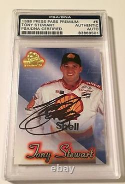 1998 Press Pass Racing Premium Tony Stewart Signed RC Card PSA/DNA Slabbed