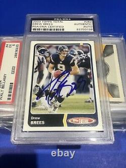 2003 Topps Drew Brees Autograph Card #262 PSA/DNA Slabbed Authentic NM Sharp
