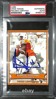 2004 Texas Longhorns VINCE YOUNG Signed Auto Rookie Card PSA/DNA Slabbed