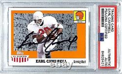 2005 Topps EARL CAMPBELL Signed Auto Longhorns Card #11 PSA/DNA Slabbed