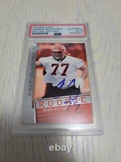 2006 Upper Deck Rookie Debut Andrew Whitworth Autographed Card RC PSA/DNA Slab